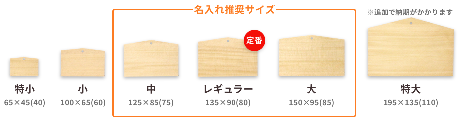 絵馬サイズ一覧